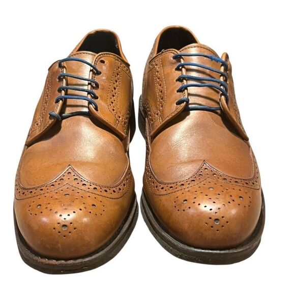 Allen Edmonds Shoes Mens 9 D Brown Leather Wingtip Brogue Oxford Road Warriors